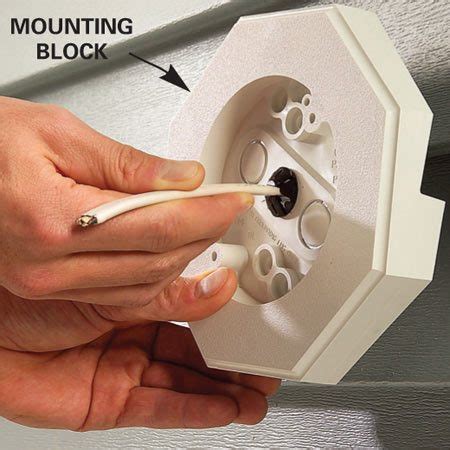 junction box for outside light vinyl siding|lighting outlet junction box installation.